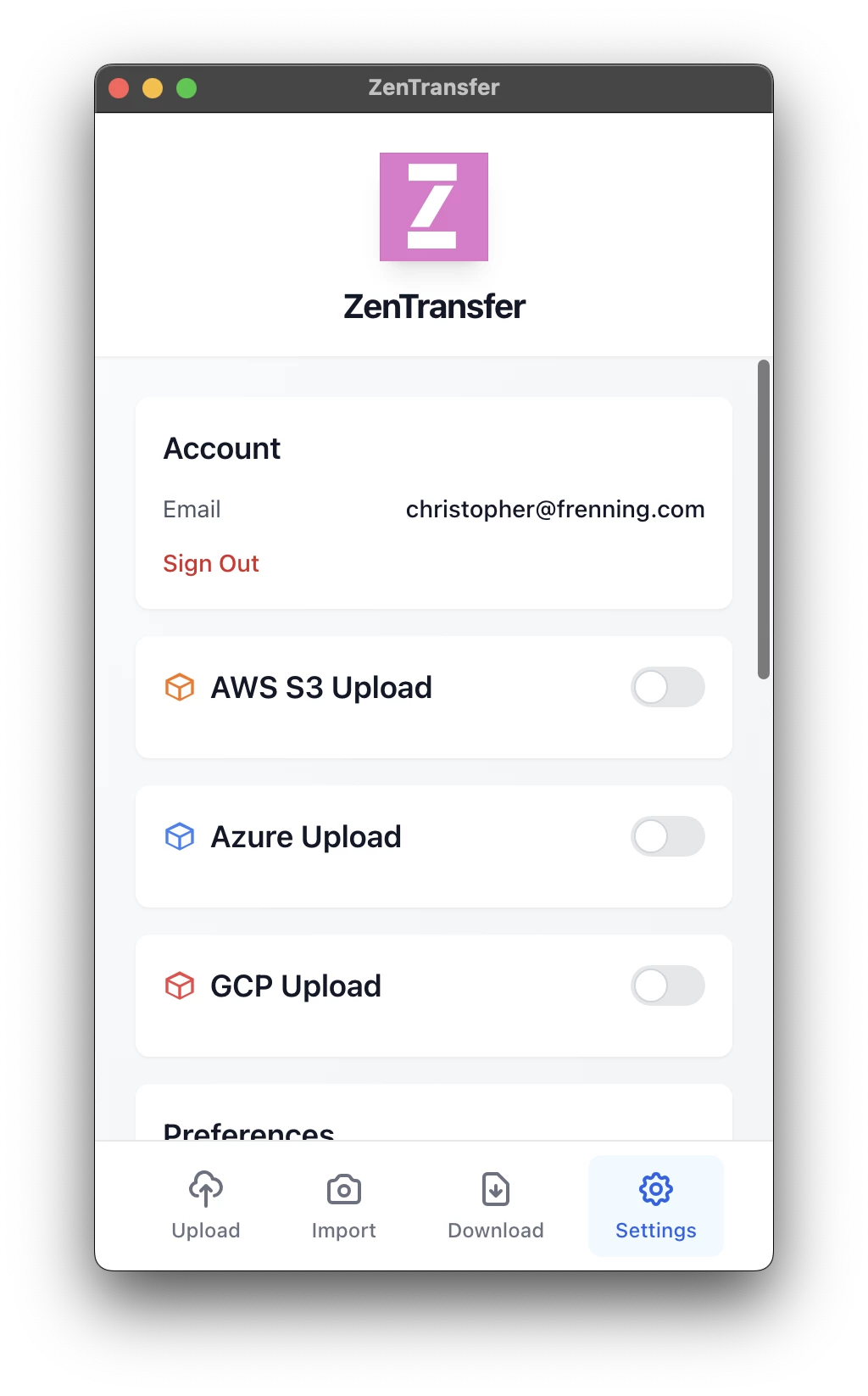 ZenTransfer Desktop App Screenshot 4