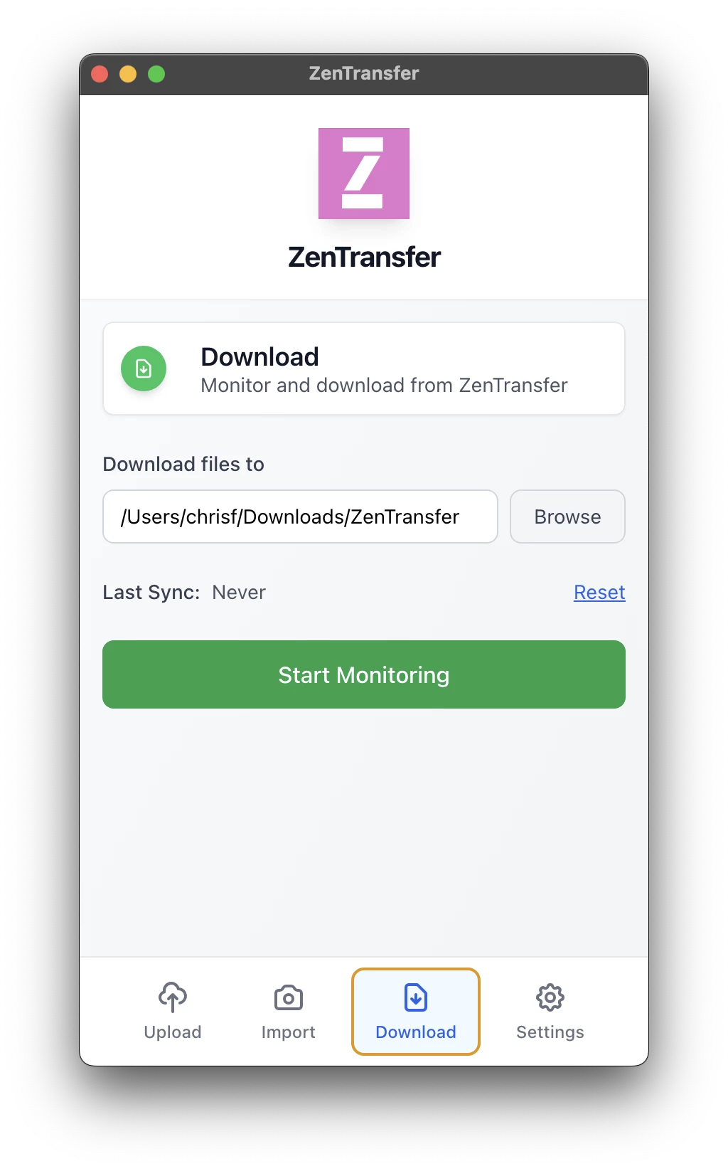 ZenTransfer Desktop App Screenshot 5